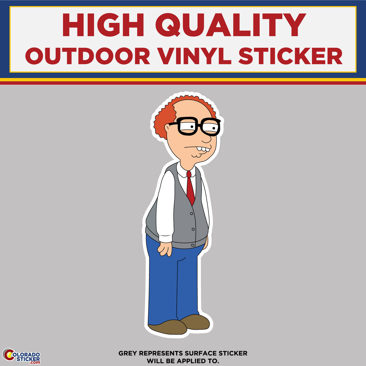 Mort Goldman From Futurama, High Quality Vinyl Stickers
