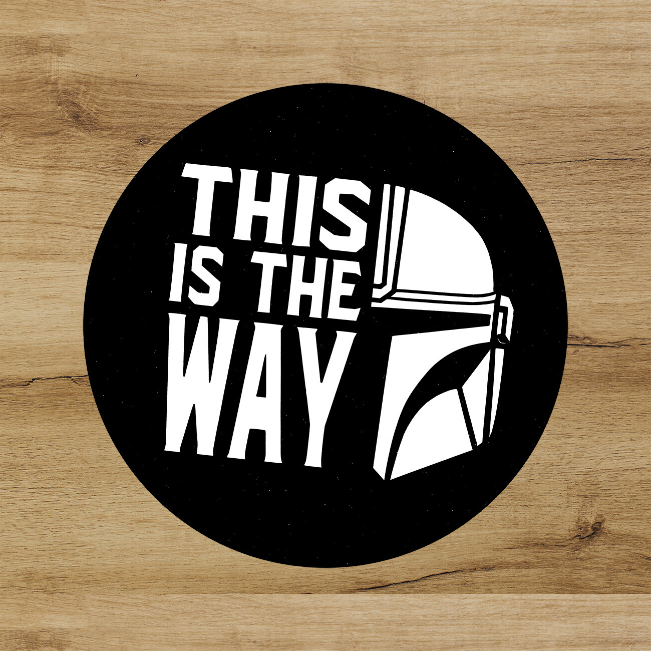 The Mandalorian THIS IS THE WAY premium vinyl decal sticker baby yoda helmet 3in