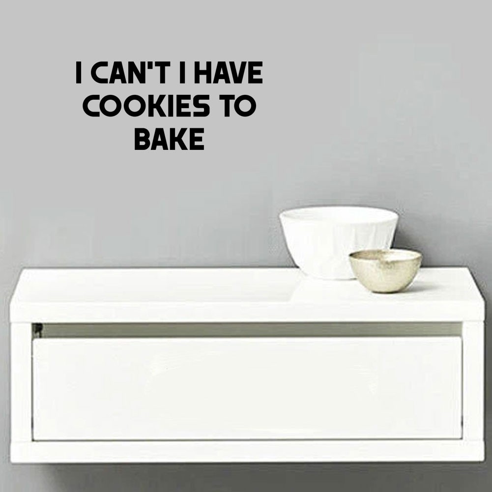 I Can't I Have Cookies To Bake Decal Sticker Die Cut Baker Baking Bakery Mug Cup