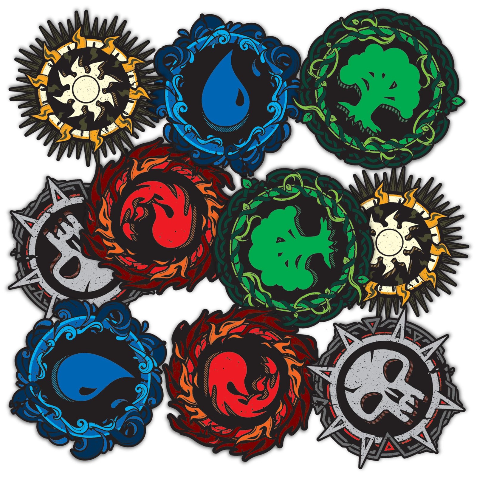 Desert Cactus Magic: The Gathering Deck Sticker 8.5 inches x 11 inches, White