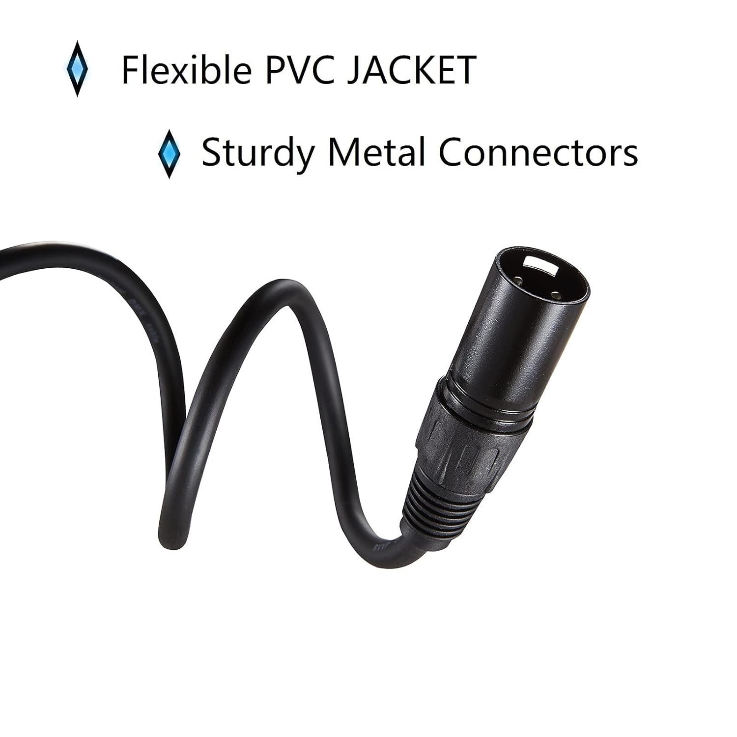 10 ft Flexible DMX Cable 3 Pin Signal XLR Male to Female Cable Wire for Stage…