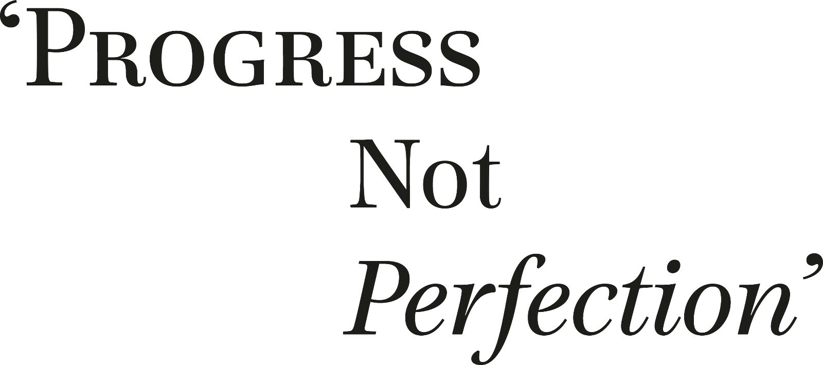Wall Decal Motivation Progress Not Perfection Interior Vinyl Decor gz459