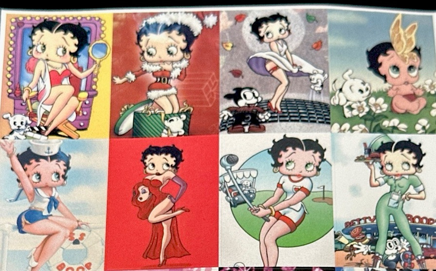 BETTY BOOP STICKERS✨💋🐶🧑🏻‍🎄👠🔥 🍼🌎❤️‍🔥✨6 1/2” X 5”✨SEXY & CUTE✨AWESOME💫