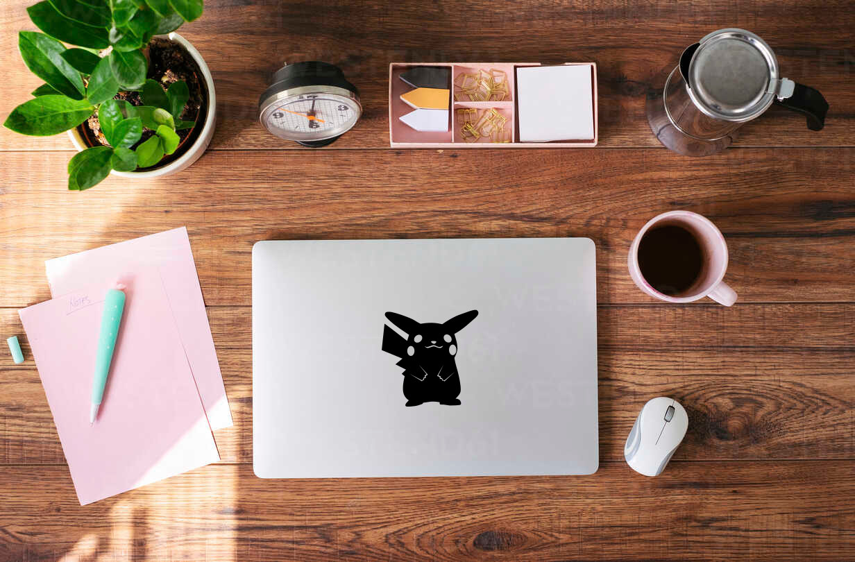 Catch 'Em All: Pikachu Silhouette Sticker Decal for Pokemon Fans – 6611S