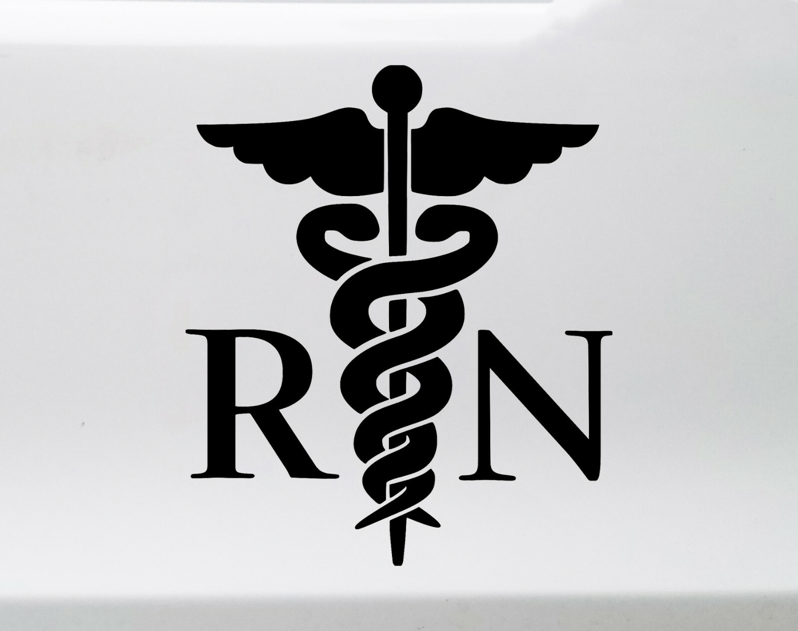 RN with CADUCEUS SYMBOL Vinyl Decal – Registered Nurse Hospital ER ICU Doctor
