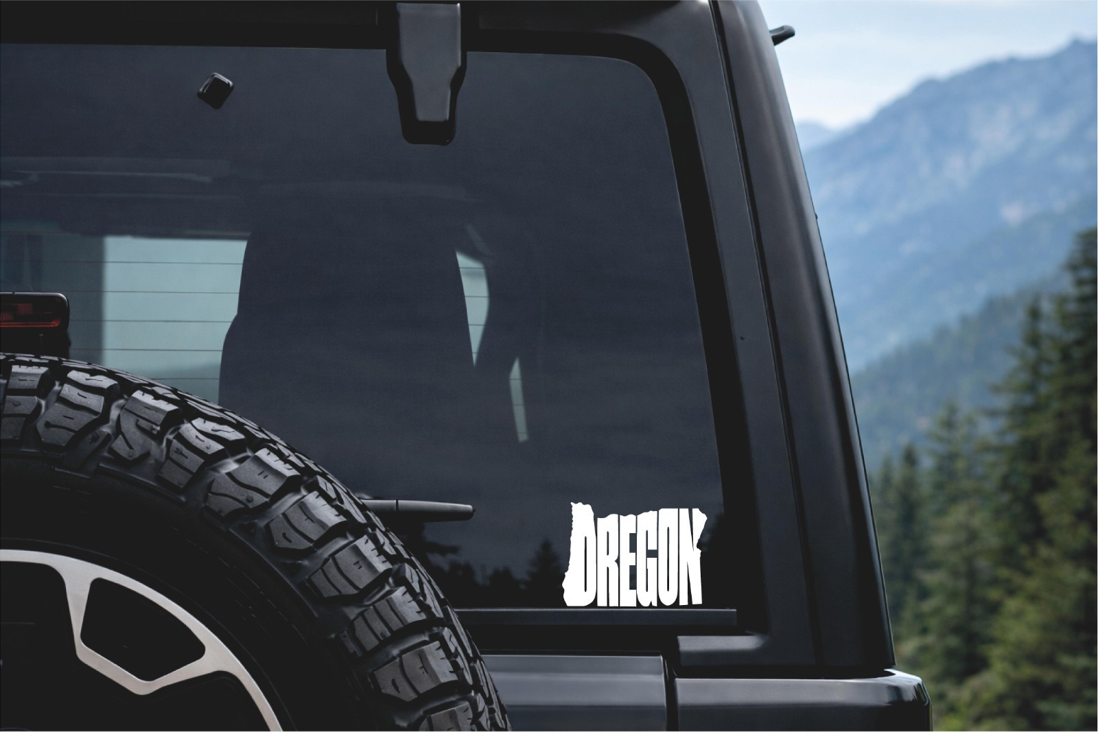 Oregon State Typography Name Outline Vinyl Decal Car Laptop sticker
