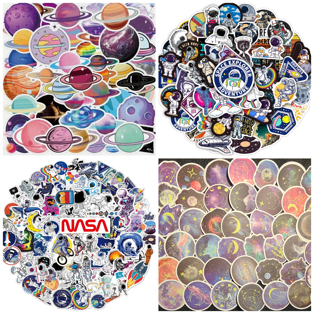 LOT OF 10 PCS random Space Cosmos NASA astronaut planets stars moon celestial