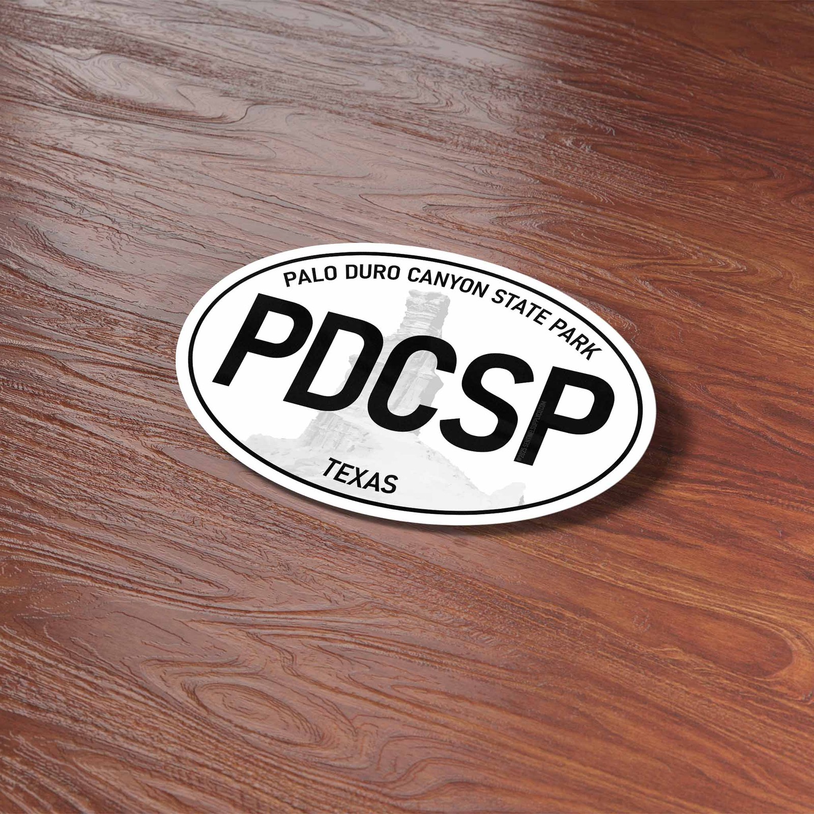 Palo Duro Canyon State Park Texas White Oval Sticker