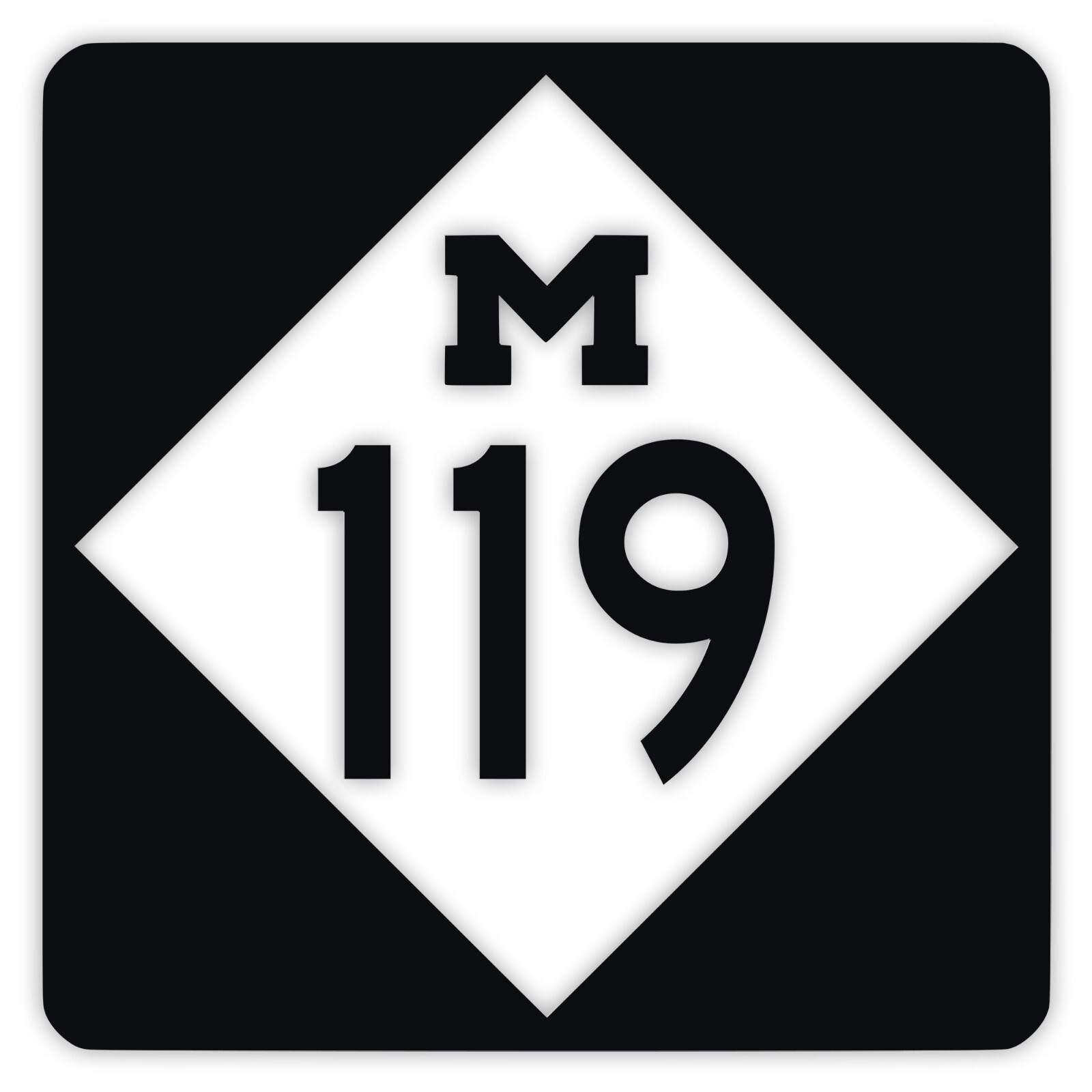 Michigan M-119 Highway Sign Decal – Scenic Route Vinyl Sticker – Custom Sizes