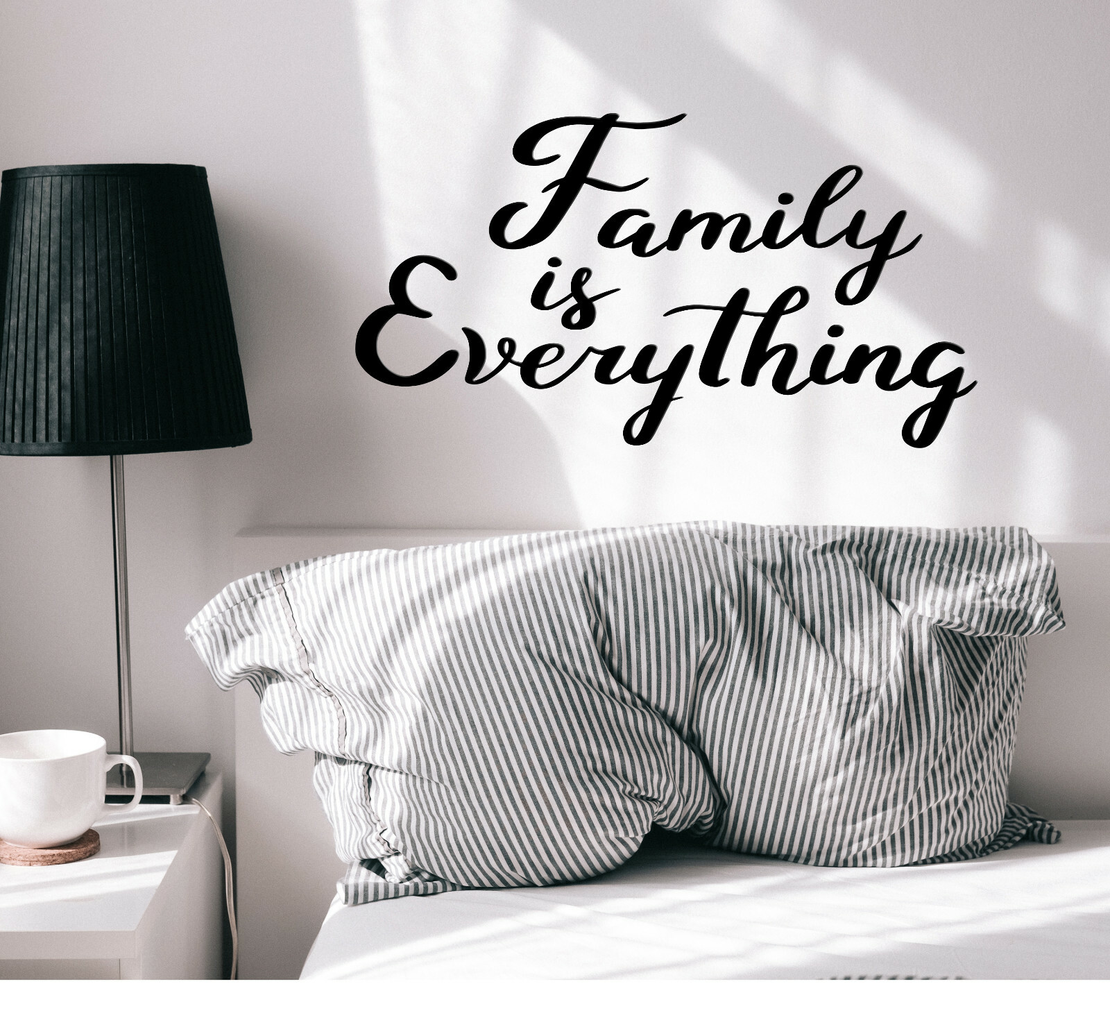 Vinyl Wall Decal Family Is Everything Phrase Love Stickers 22.5 in x 13 in gz308