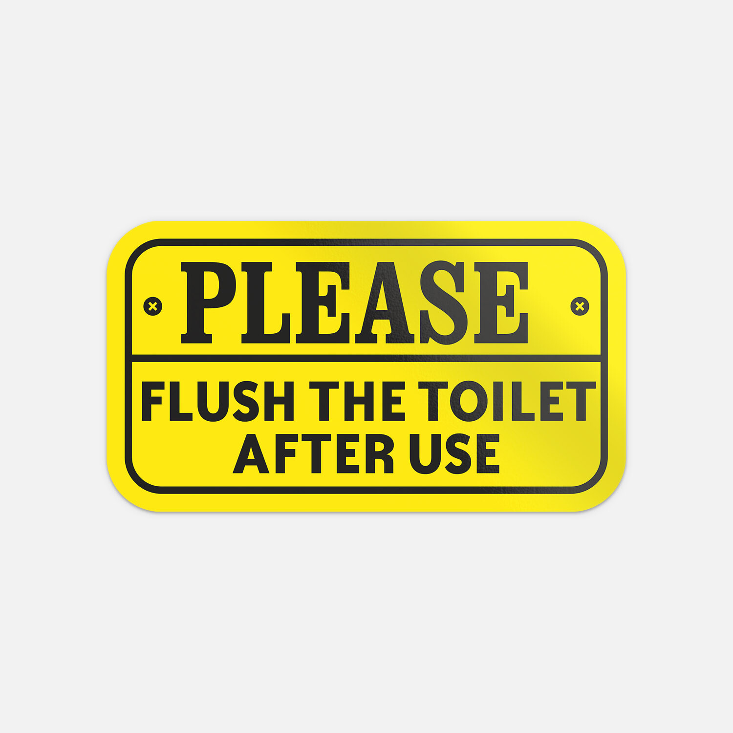Warning Sign Please Flush The Toilet After Use Vinyl Sticker Decal