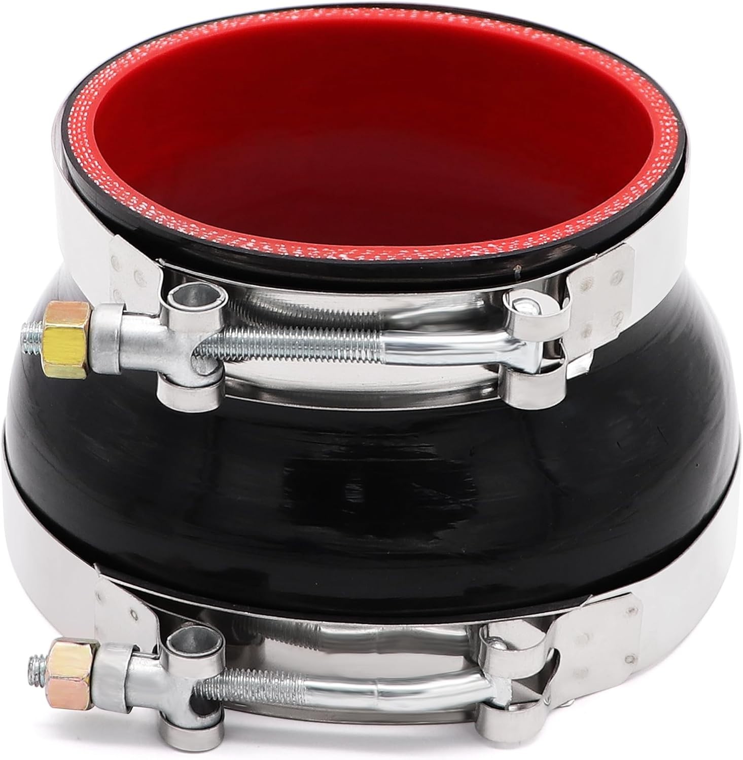 4" to 5" Silicone Reducer Coupler, 4-Ply with T-Bolt Clamp
