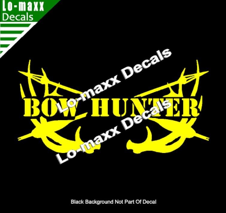 Bow Hunter Die Cut Vinyl Decal – Archery Deer Hunting Truck Car Window SUV