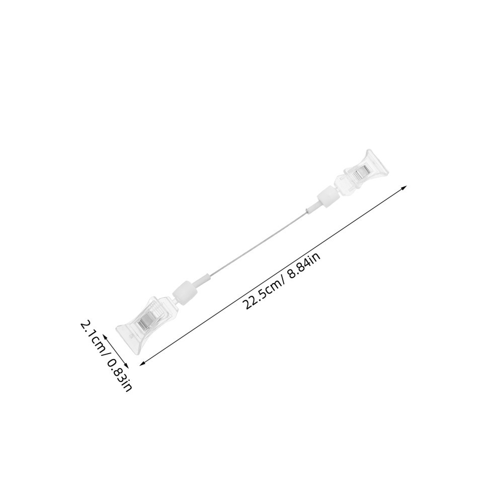 10 Pcs Sign Clips Retail Price Display Shelf Clear Plastic Label for Paper
