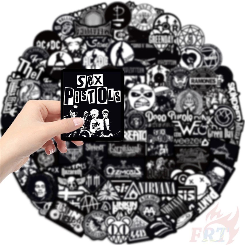 100 Mixed Music Band Rock and Roll Sticker Packs