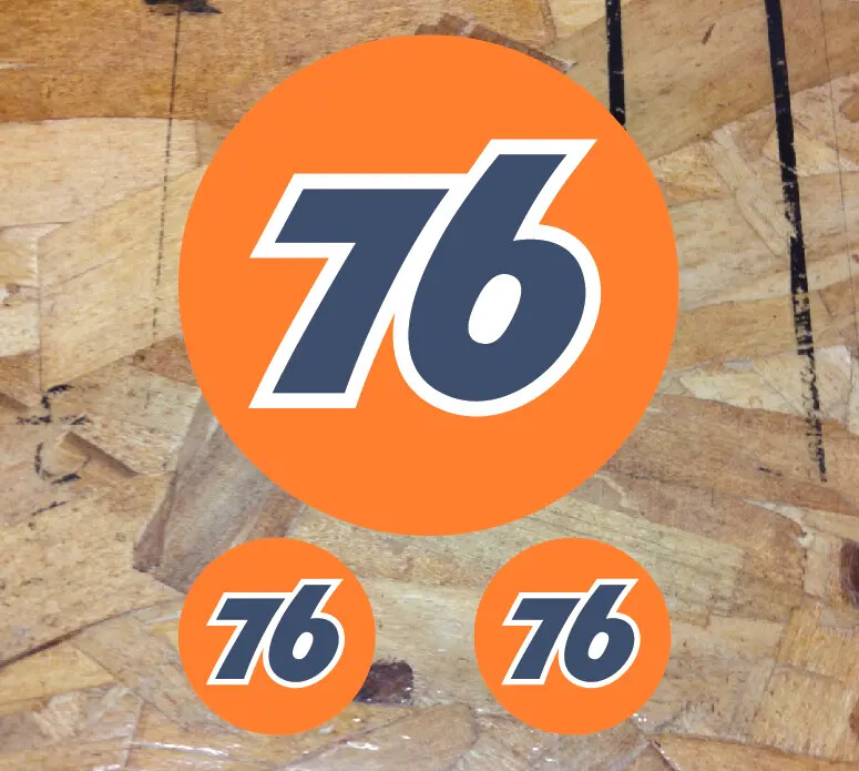 Union 76 Vintage Style Gas Gasoline Petroleum Vinyl Decal Sticker Racing 3 for 1