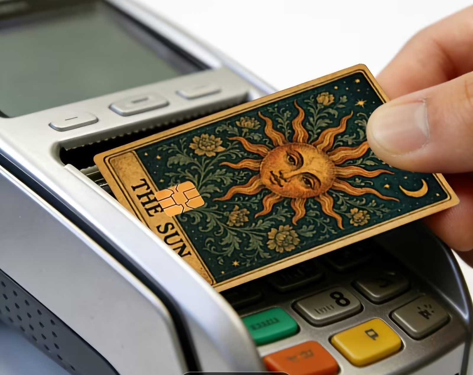 The SUN Tarot Card Credit Debit Card Sticker Skin Free Shipping US Seller