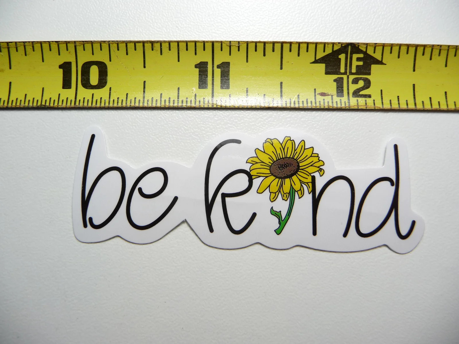 BE KIND SUNFLOWER SMALL STICKER DECAL GLOSSY MOTIVATIONAL POSITIVE ATTITUDE