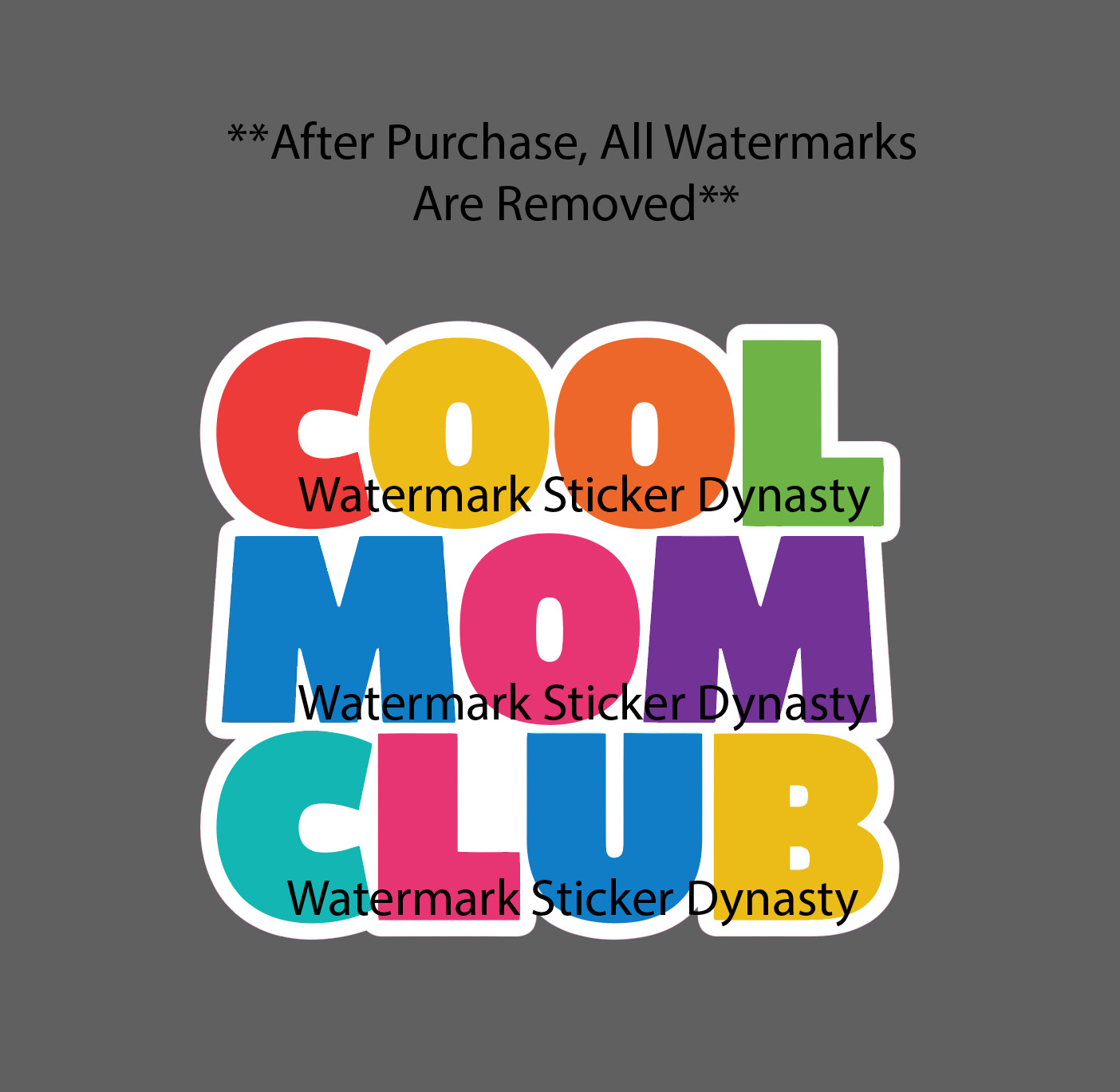 Cool Mom Club Sticker Waterproof Decal Mother Quote Saying Funny Gift NEW