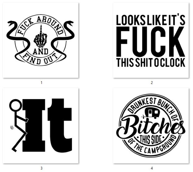 Adult Theme Decals 5"