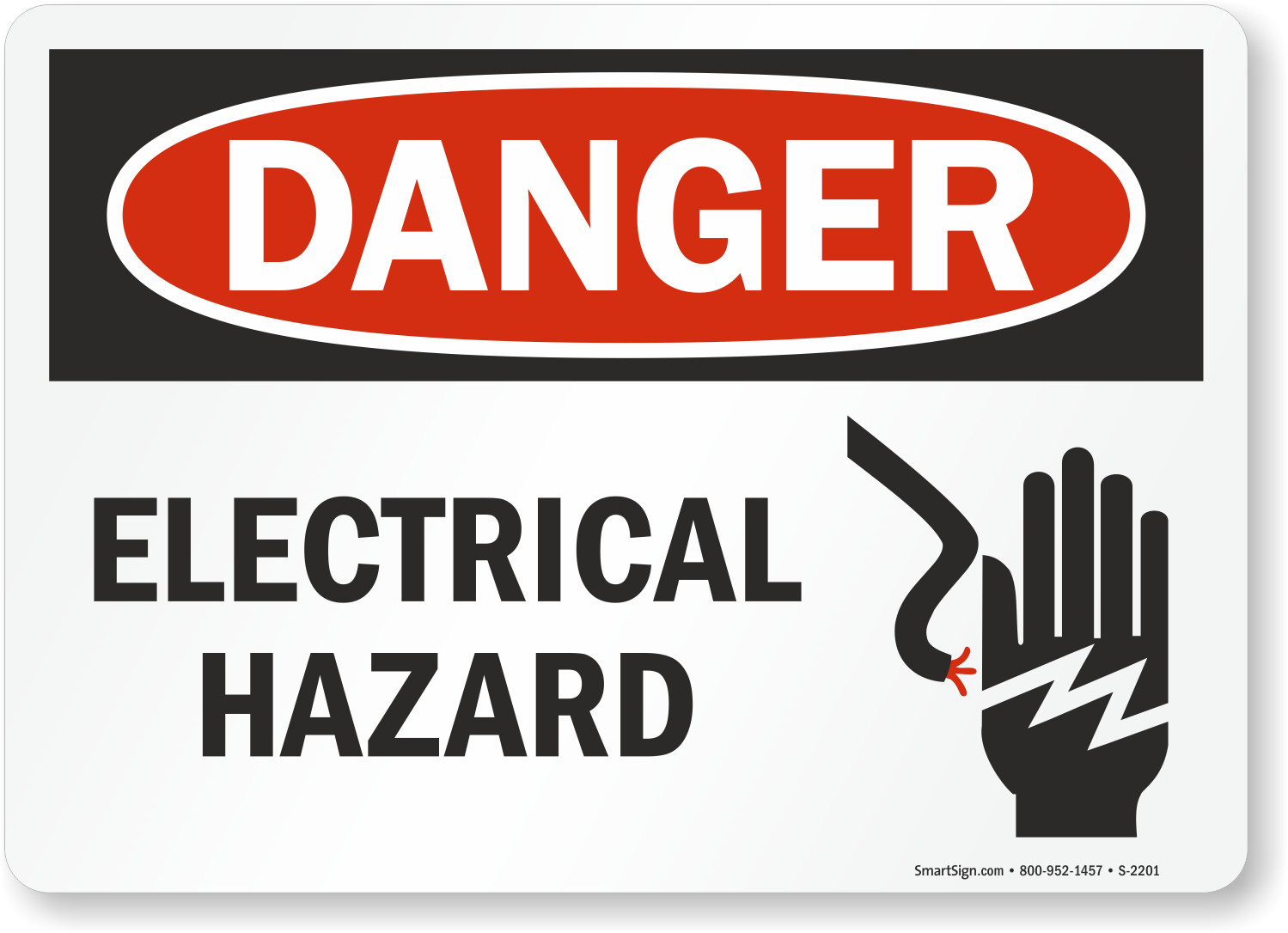Danger electrical hazard sticker caution weatherproof bumper vinyl decal