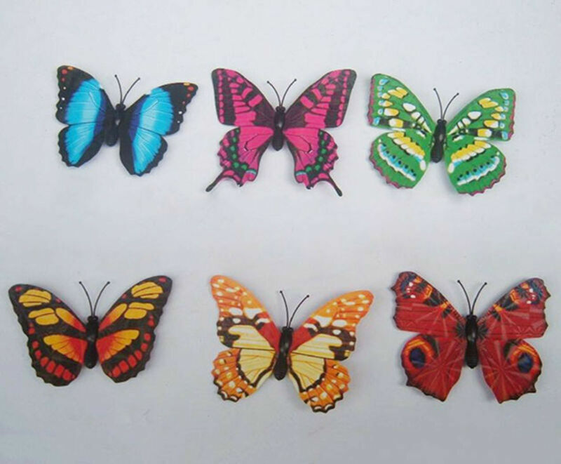 Lot Multi-color 3D Artificial Butterflies – Home Party Wedding Favor Decorations