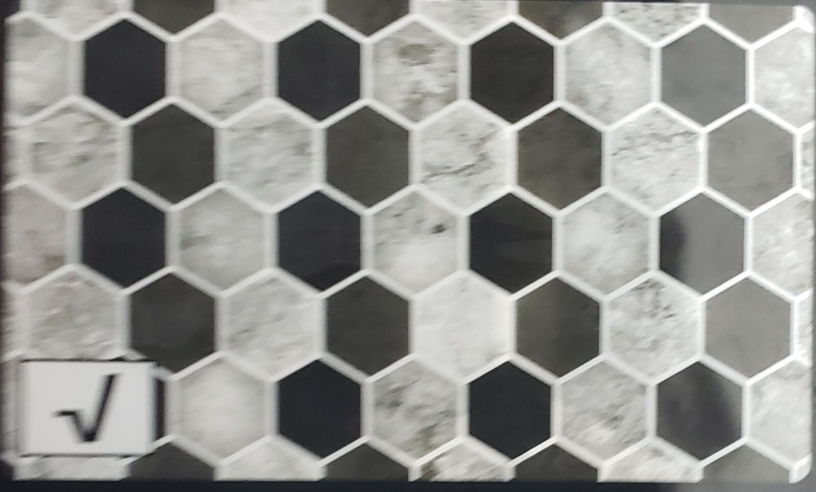 KITCHEN STOVE BACKSPLASH Sticker/Wall Decal, 30" x 18", MARBLE PENTAGONS, GR