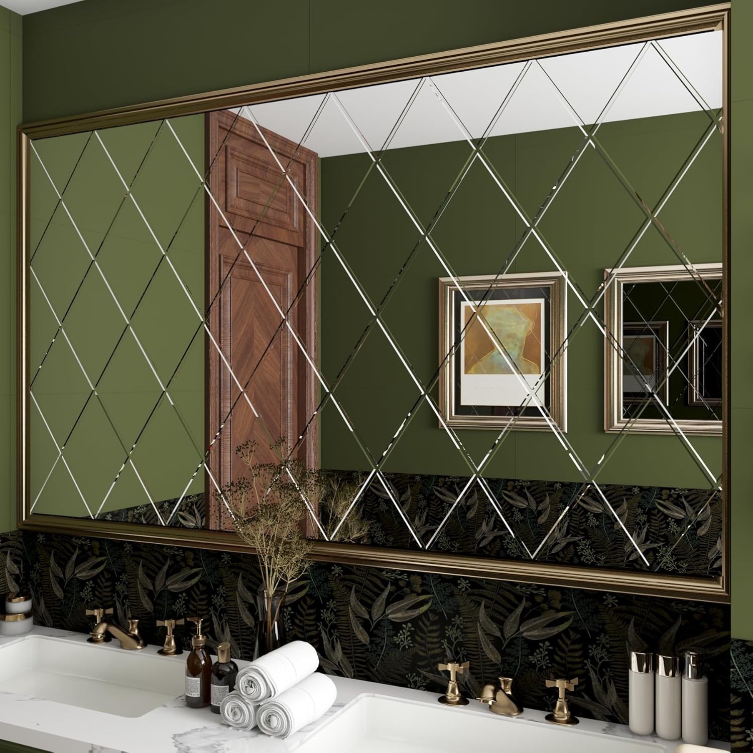 Peel and Stick Mirror Contact Paper 17.7"X393" Mirror Stickers for Walls Non Gla