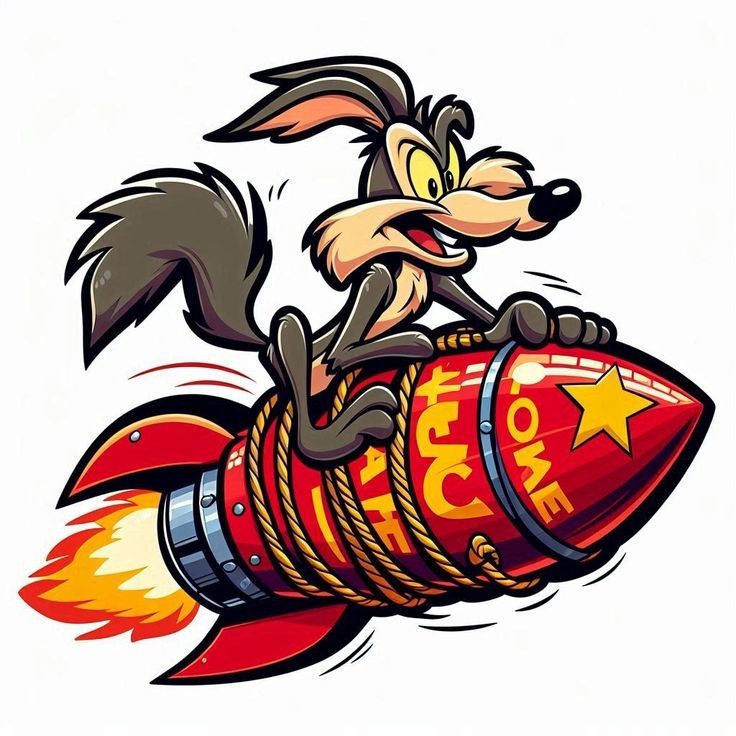 Wile E. Coyote Decal Sticker Car Truck Wall Mirror Phone Tumbler Bumper Window