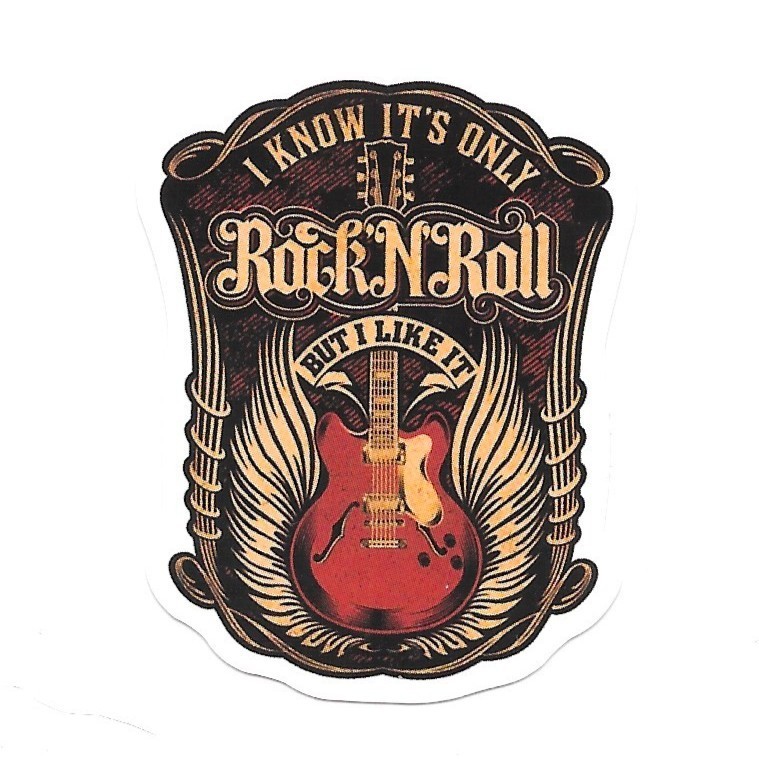 I Know It's Only Rock 'N' Roll But I Like It Vinyl Sticker Electric Guitar Decal