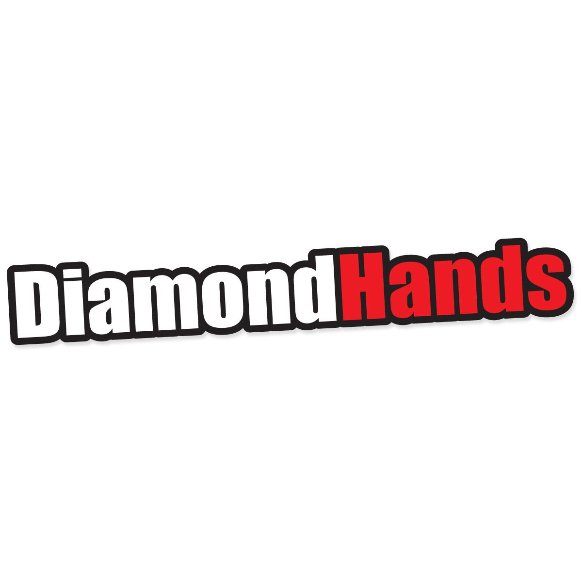 Diamond Hands Diamondhands Red and White – Vibrant Color Vinyl Decal