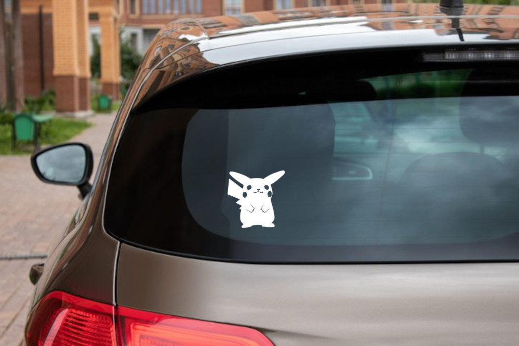 Catch 'Em All: Pikachu Silhouette Sticker Decal for Pokemon Fans – 6611S