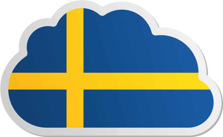 Sweden Cloud Flag Car Bumper Sticker Decal