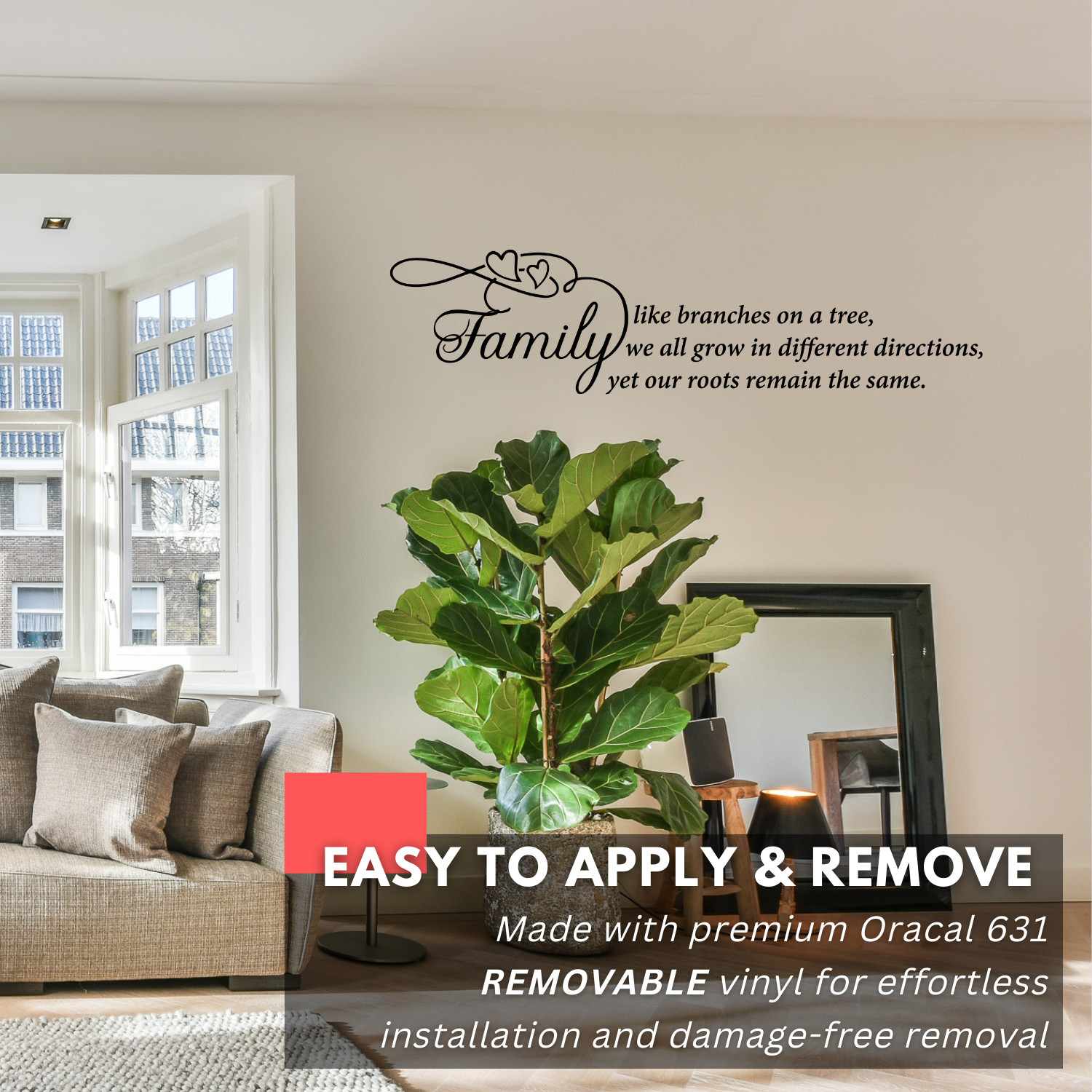 Family Like Branches Inspirational Wall Decal Sticker Quote Home Vinyl Decor