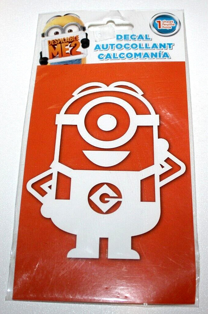 Despicable Me 2 White Minion Sticker Decal – 3 3/4" x 4 3/4"