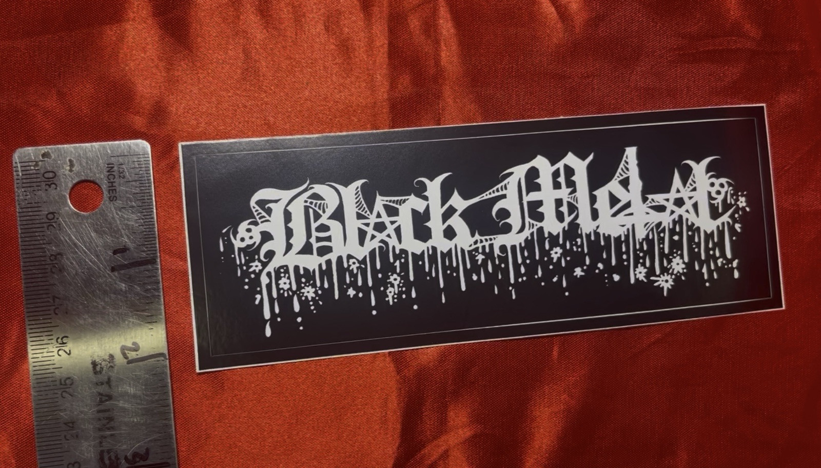BLACK METAL logo sticker. Mayhem Dissection Tormentor Graveland