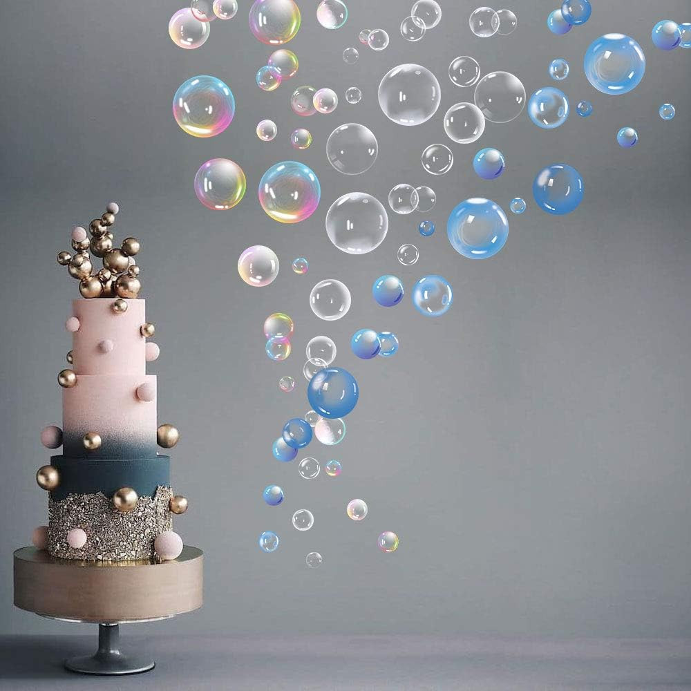 Transparent Bubble Wall Decal Sticker Cutout Kid'S under the Sea Birthday Party