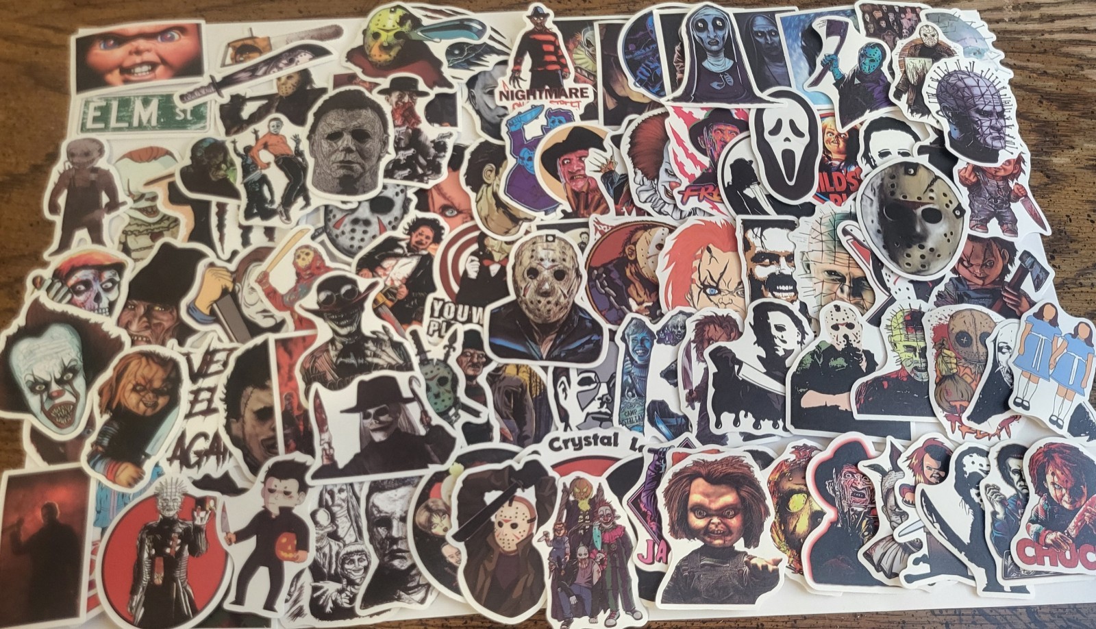 10 PCS Halloween Scary Spooky Movie Characters Stickers BRAND NEW Set B
