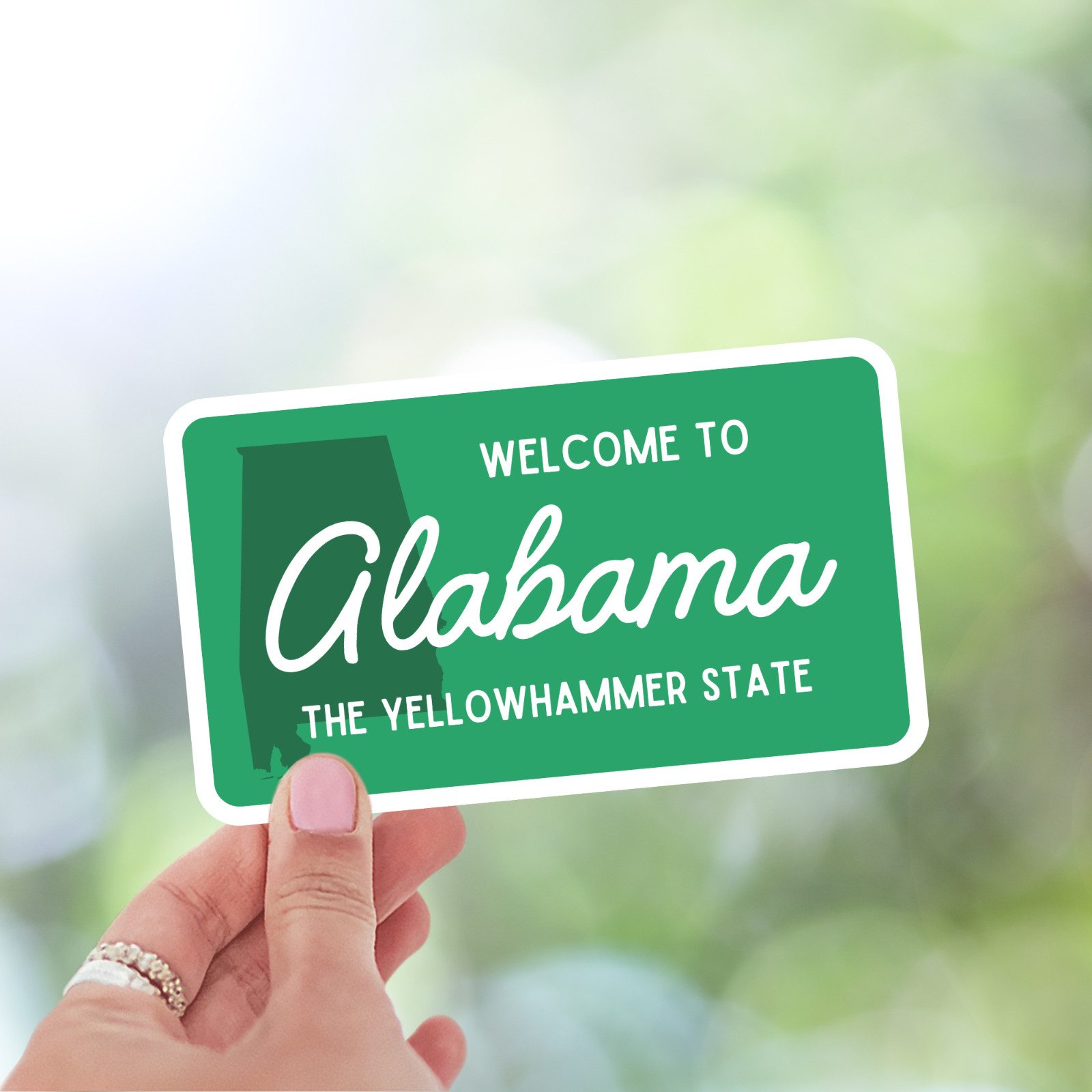 Welcome to Alabama Sticker Yellowhammer State Vinyl Decal Waterproof Travel