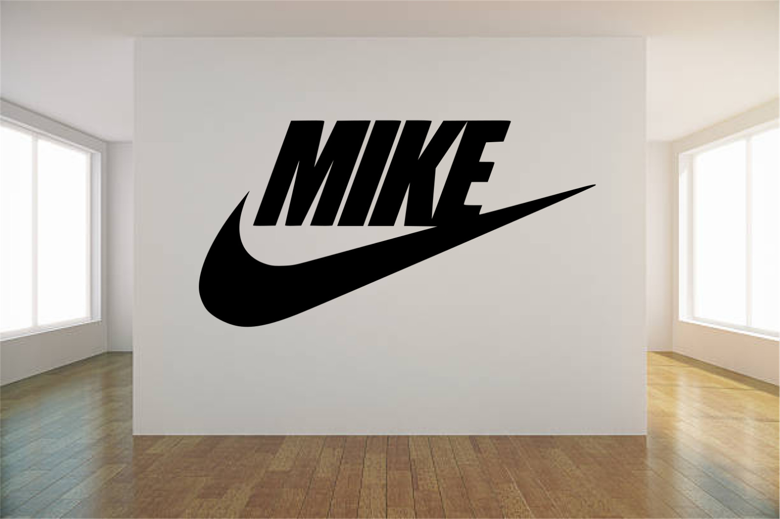 NIKE MIKE LOGO CHECK MARK WALL VINYL ART DECAL 36X18" BEDROOM HOME DECOR