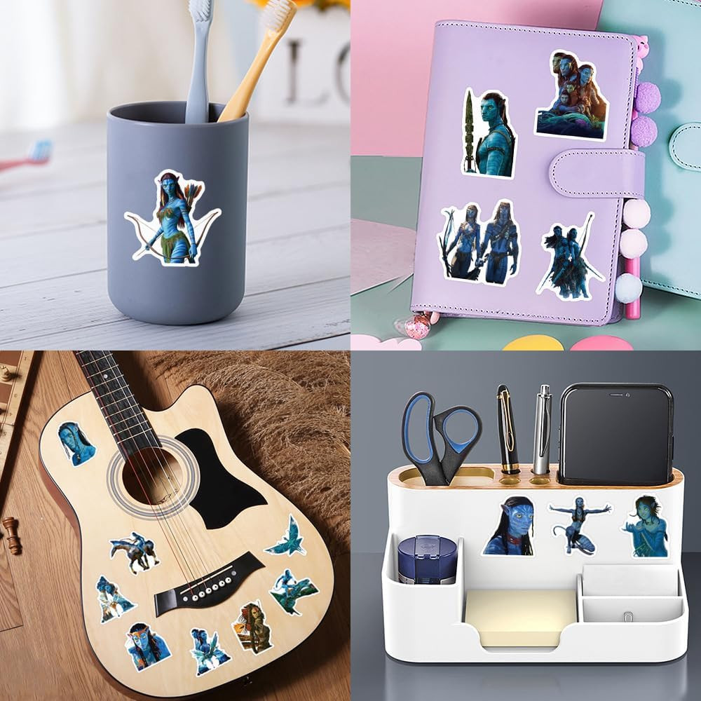 55PCS Movie Avatar Stickers,Water Bottle Stickers Waterproof Vinyl Decals, Movie