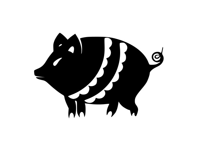 CHINESE ASTROLOGY PIG Vinyl Decal Car Sticker Wall Truck CHOOSE SIZE COLOR