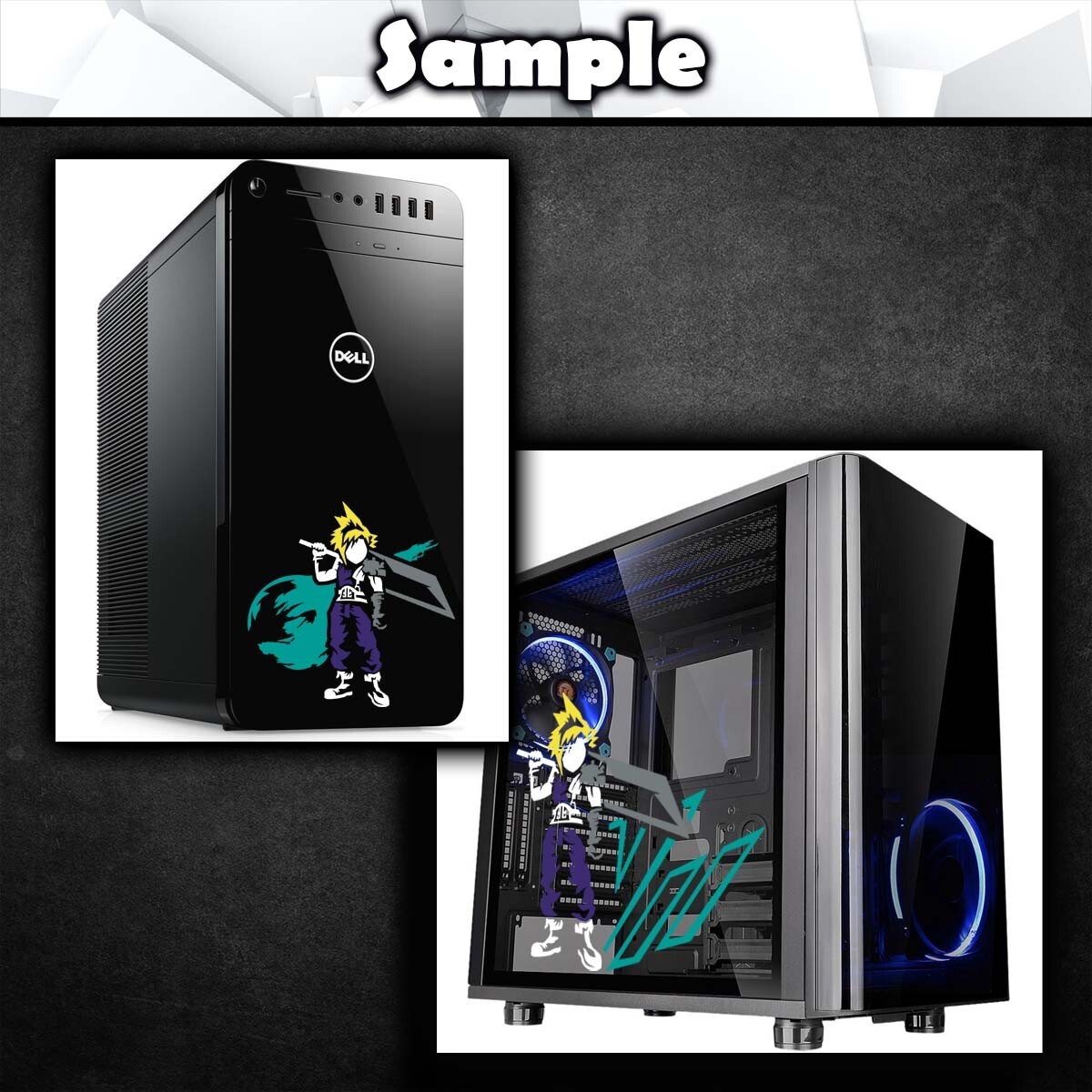 Cloud Strife Vinyl Decal Sticker (Final Fantasy VII Car Laptop PC Tower Decor)