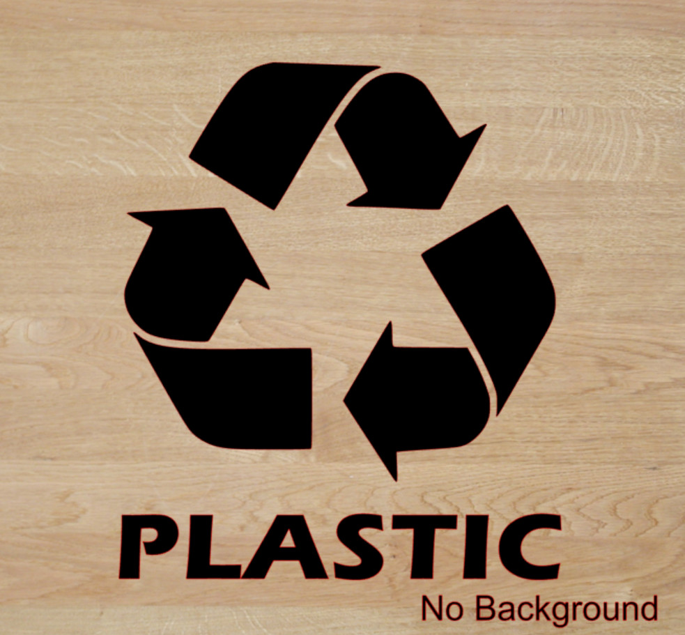 Recycle Plastic Sticker PICK SIZE COLOR Vinyl Decal Trash Bin Garbage Window Car