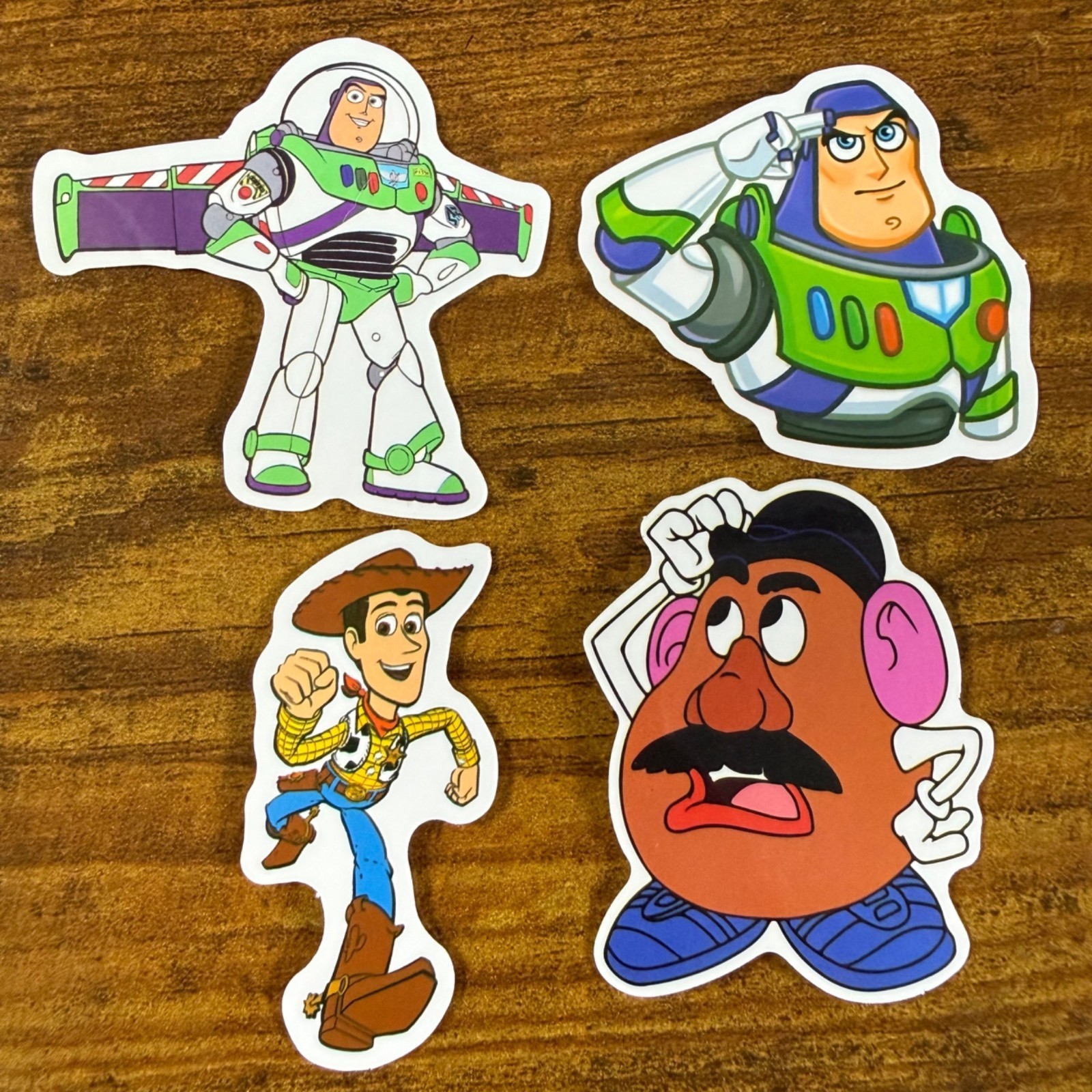 4 Stickers Toy Story Buzz Woody Vinyl Decal Laptop Phone Bottle Notebook