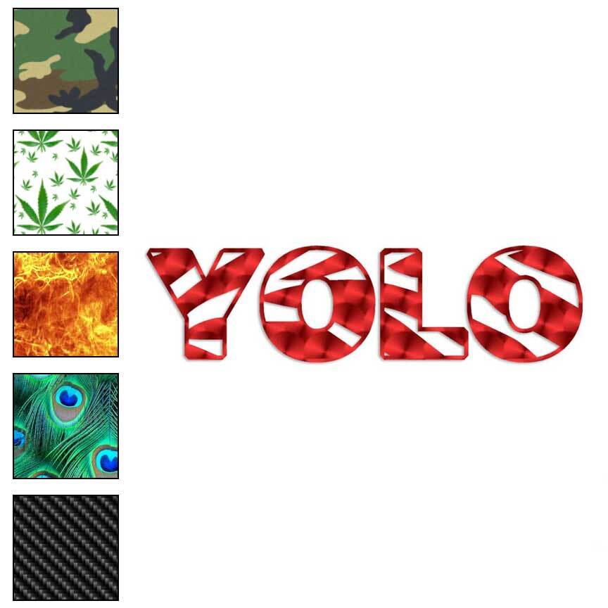 Zebra Style Yolo, Vinyl Decal Sticker, 40 Patterns & 3 Sizes, #2925