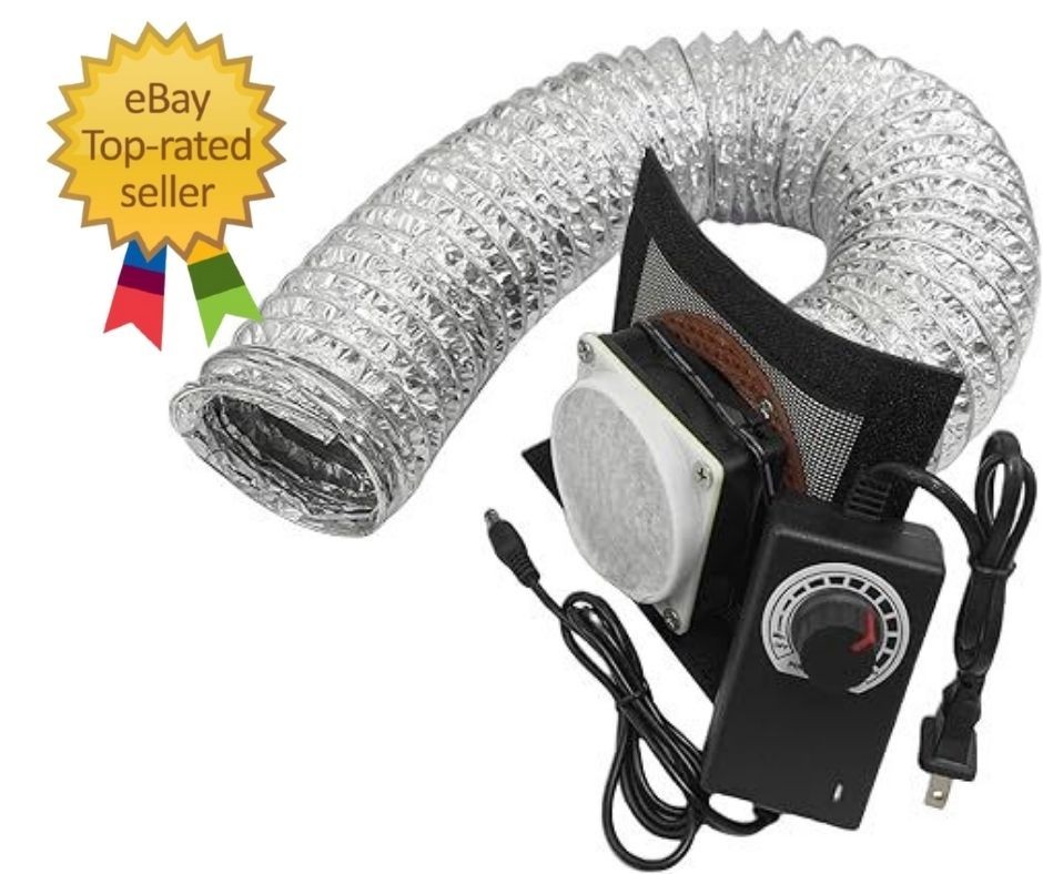 Upgrade 3-Layers Filter System Smoke Exhaust Kit with 5000RPM Fan and Speed Cont