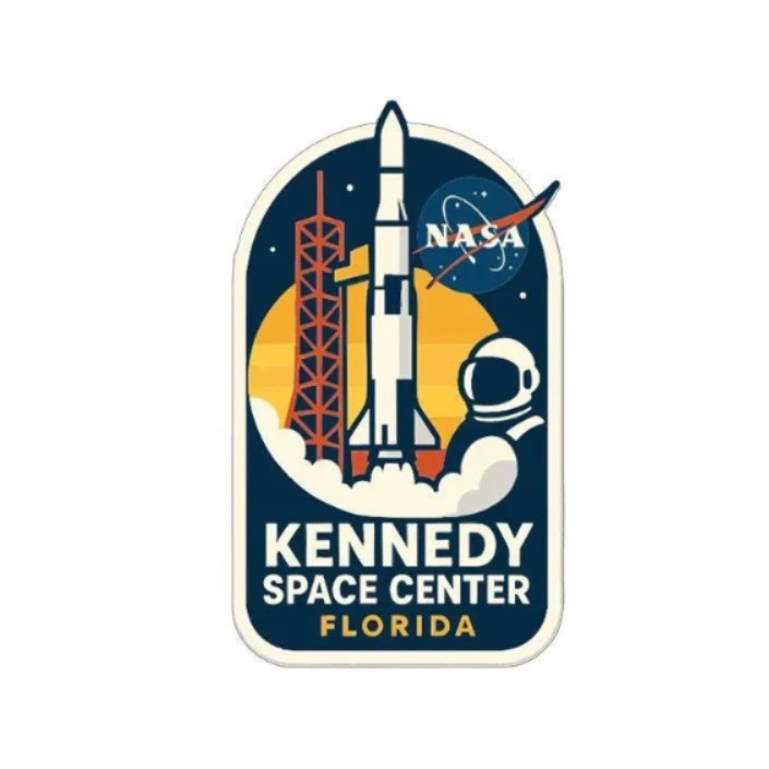 Kennedy Space Center Florida Iron On Heat Transfer Vinyl HTV Die-Cut Symbolic