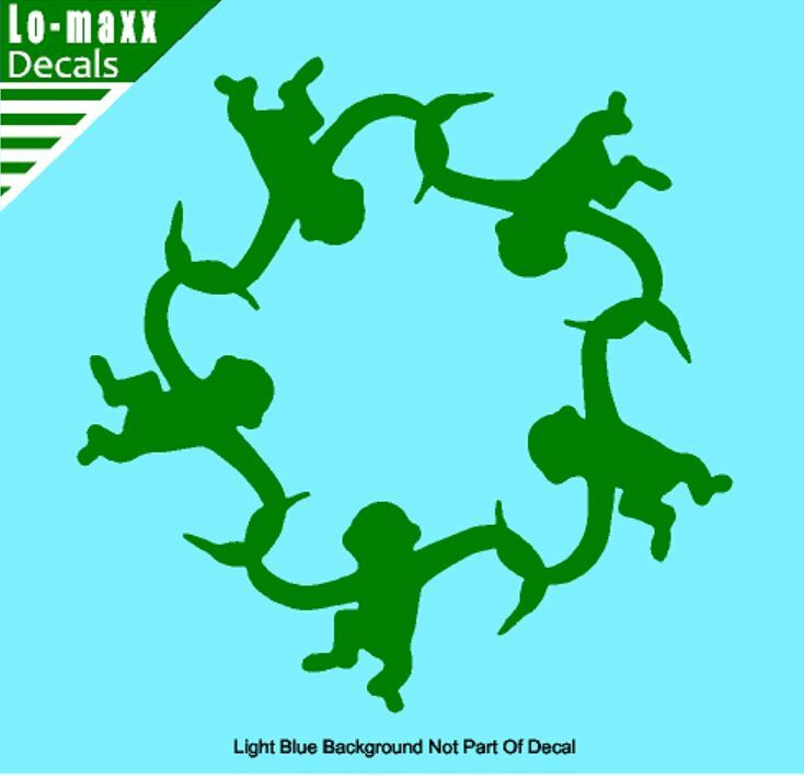 Barrel Of Monkeys Circle Novelty Popular Characters Quality Die Cut Vinyl Decal
