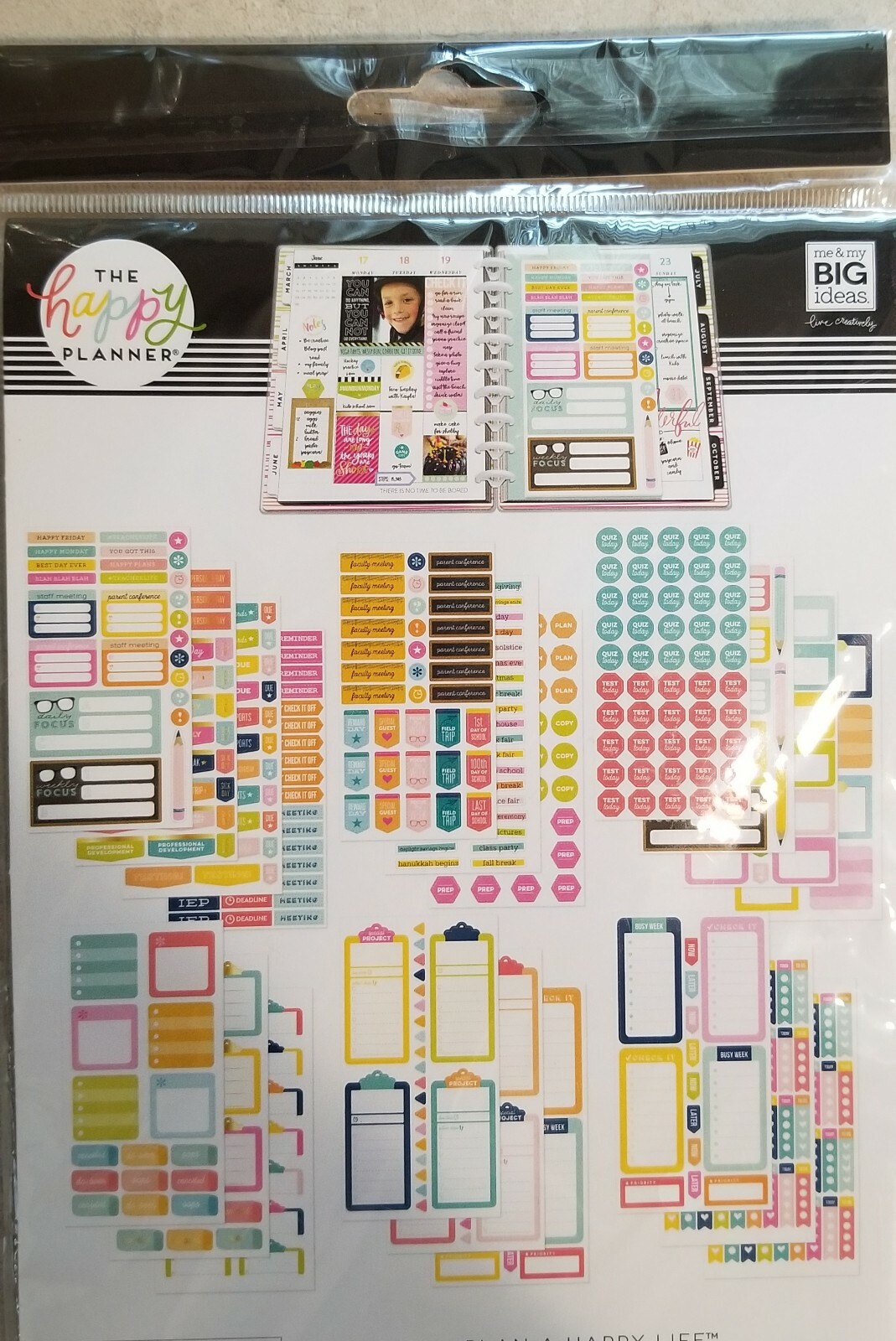 THE HAPPY PLANNER Teacher Stickers 536 Pieces